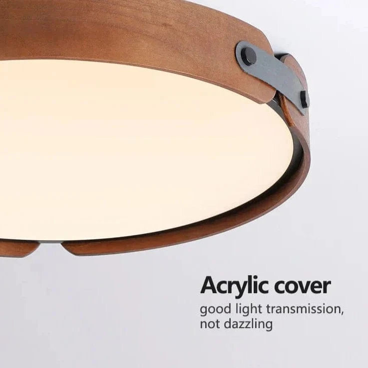 Lampe de plafond japonaise en noyer pour chambre à coucher nordique | Marco Lucetti