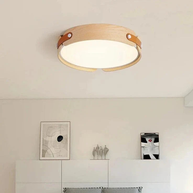 Lampe de plafond japonaise en noyer pour chambre à coucher nordique | Marco Lucetti