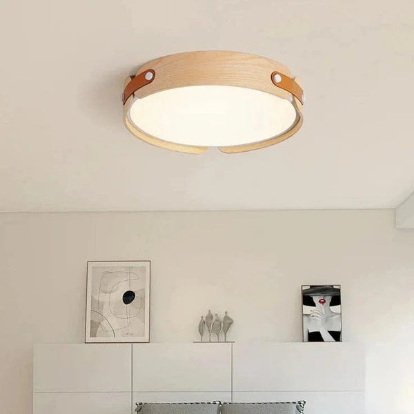 Lampe de plafond japonaise en noyer pour chambre à coucher nordique | Marco Lucetti