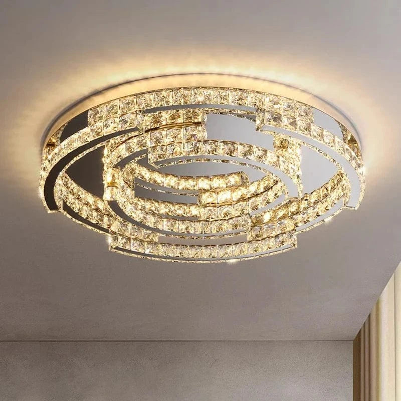 Lampe de plafond LED en cristal de style moderne avec télécommande - LuminaLux | Marco Lucetti