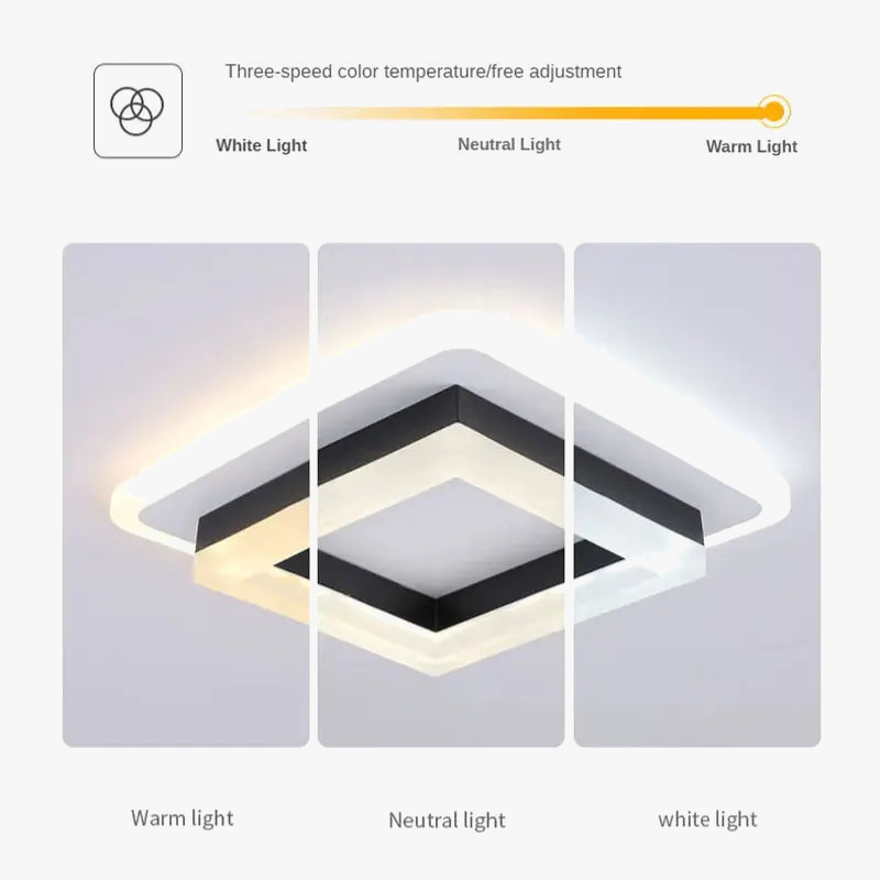Plafonnier Carré LED Moderne Nordique pour Intérieur