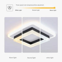 Plafonnier Carré LED Moderne Nordique pour Intérieur