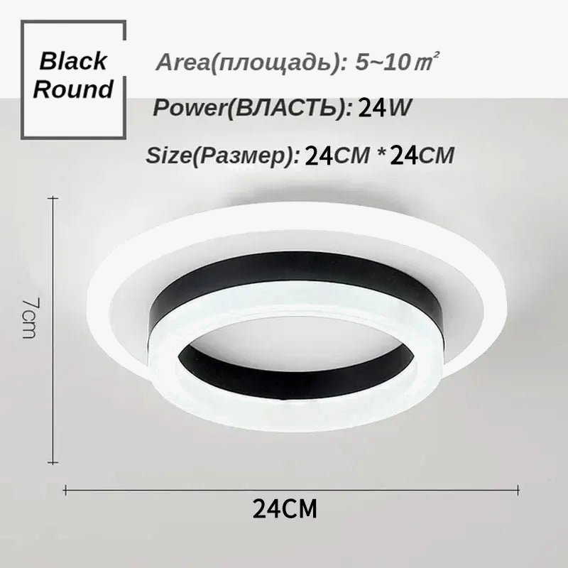 Plafonnier Carré LED Moderne Nordique pour Intérieur