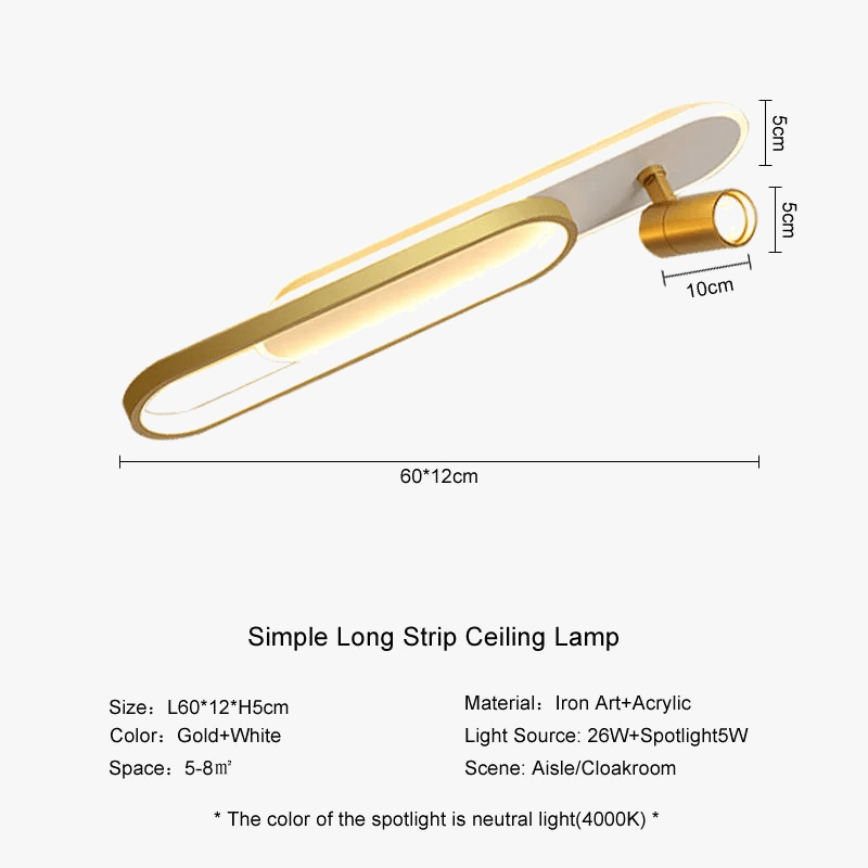 Lampe de plafond moderne à LED avec projecteur décoratif - Nouvelle Collection  | Marco Lucetti