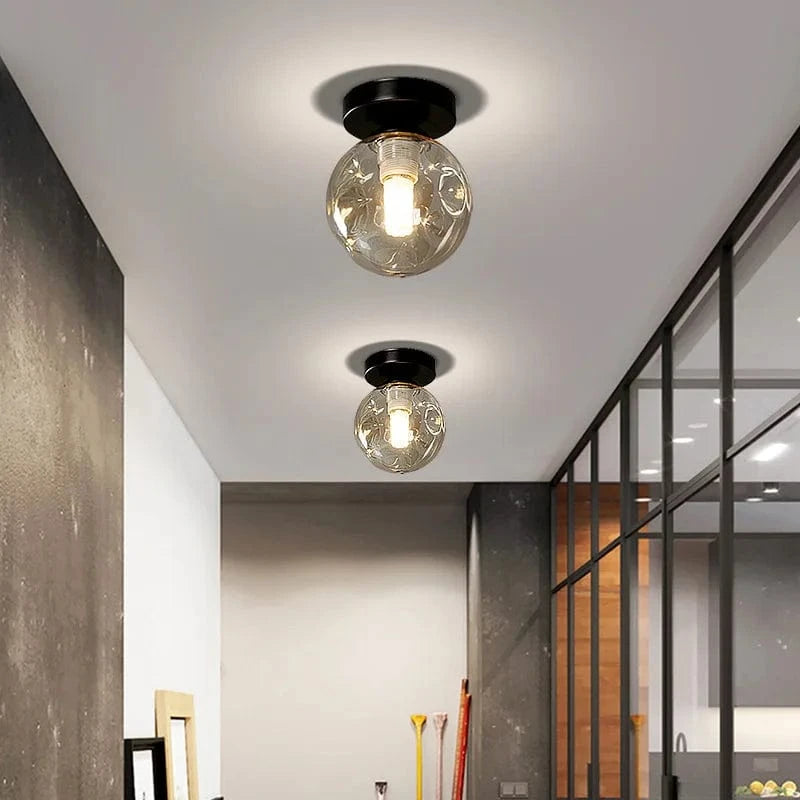 Lampe de plafond moderne nordique en boule de verre LED | Marco Lucetti