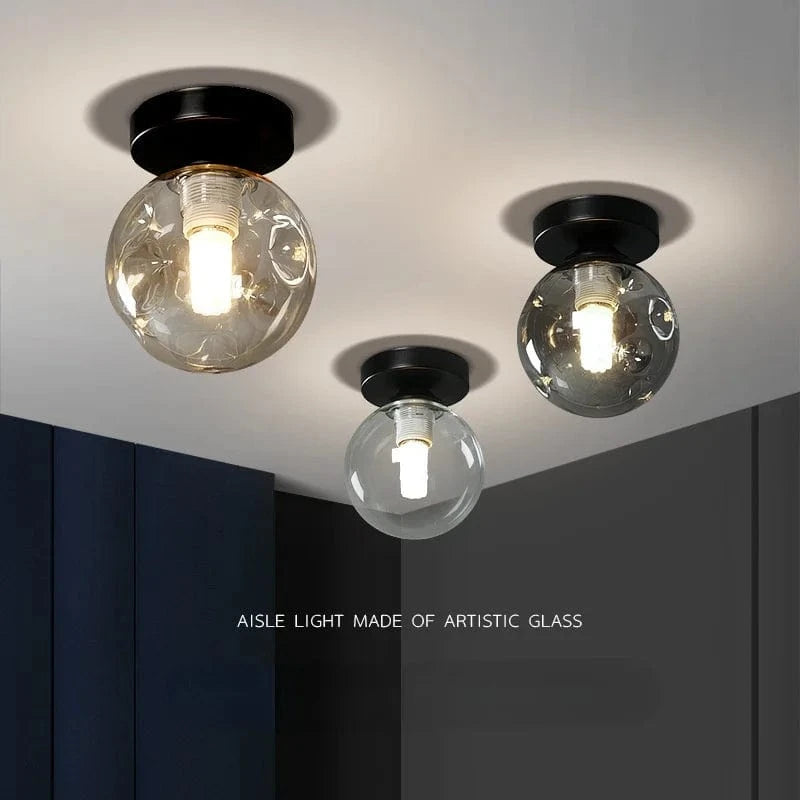 Lampe de plafond moderne nordique en boule de verre LED | Marco Lucetti