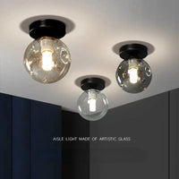 Lampe de plafond moderne nordique en boule de verre LED | Marco Lucetti