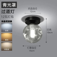 Lampe de plafond moderne nordique en boule de verre LED | Marco Lucetti Transparent / Lumière 3 couleurs