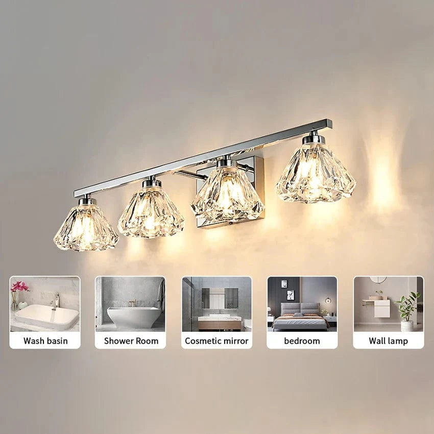 Lampe de salle de bains en cristal contemporain | Marco Lucetti