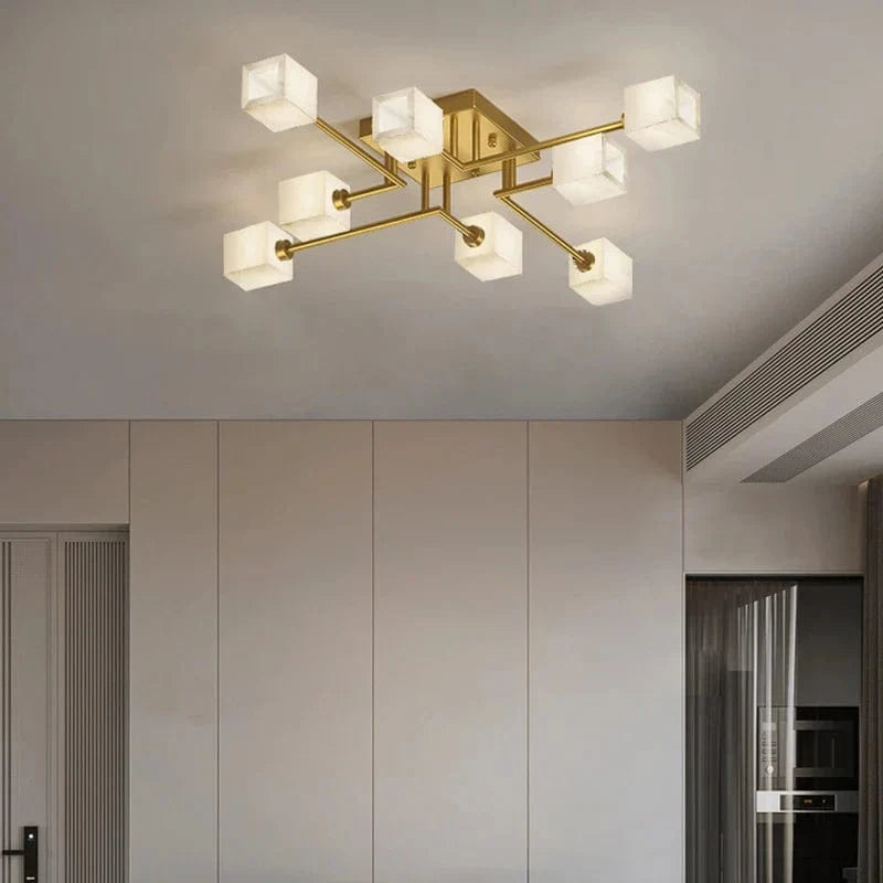 Lampe de salon en marbre et laiton naturel de luxe - Collection Prestige | Marco Lucetti