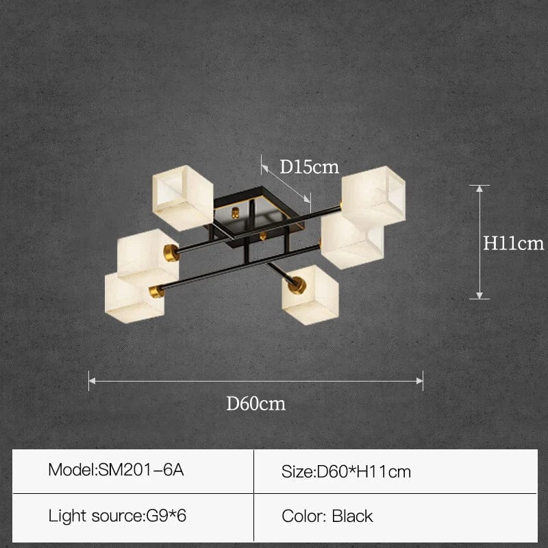 Lampe de salon en marbre et laiton naturel de luxe - Collection Prestige | Marco Lucetti D60 H11cm
