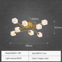 Lampe de salon en marbre et laiton naturel de luxe - Collection Prestige | Marco Lucetti D80 H11cm