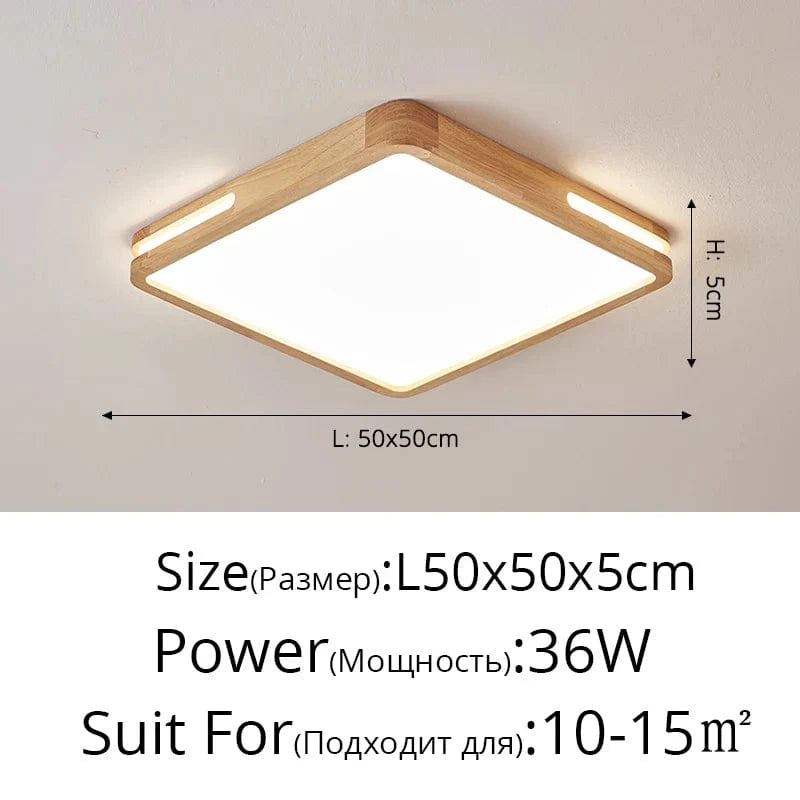 Lampe de salon moderne : style bûche plafonniers assortis | Marco Lucetti Carré L50x50cm 36W / Blanc froid