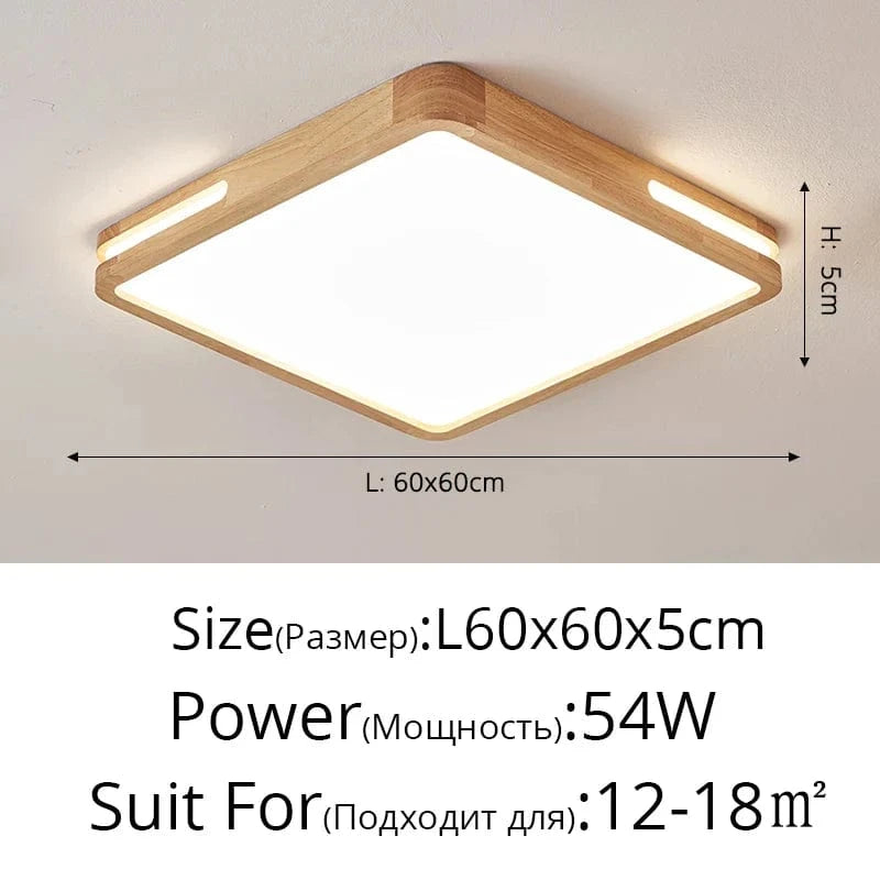 Lampe de salon moderne : style bûche plafonniers assortis | Marco Lucetti Carré L60x60cm 54W / Blanc froid