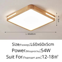 Lampe de salon moderne : style bûche plafonniers assortis | Marco Lucetti Carré L60x60cm 54W / Blanc froid