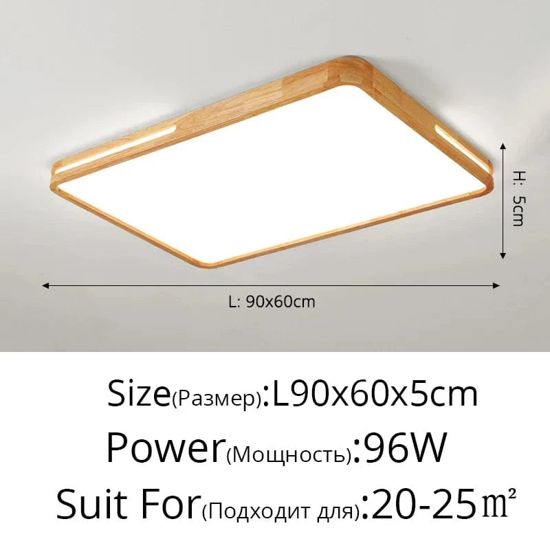 Lampe de salon moderne : style bûche plafonniers assortis | Marco Lucetti Carré L90x60cm 96W / Blanc froid