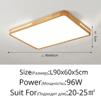 Lampe de salon moderne : style bûche plafonniers assortis | Marco Lucetti Carré L90x60cm 96W / Blanc froid