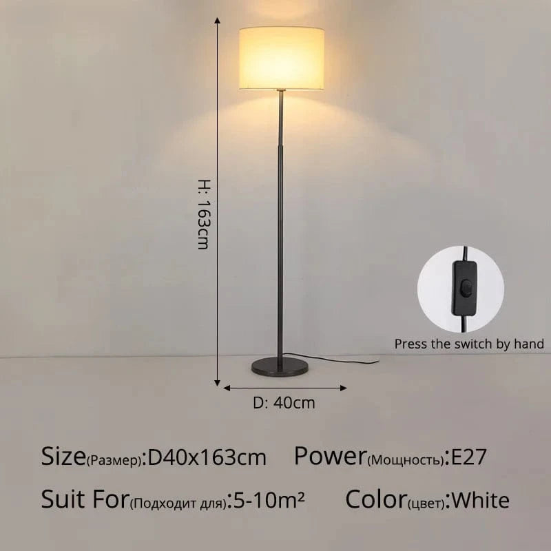 Lampe de sol de luxe minimaliste avec table verticale ajustable | Marco Lucetti Main blanche style B. / Blanc froid