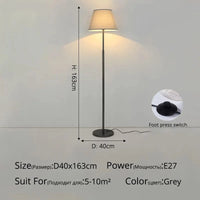 Lampe de sol de luxe minimaliste avec table verticale ajustable | Marco Lucetti Pied gris style B / Lumière neutre
