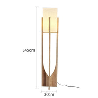Lampe de sol en bois nordique avec LED et design élégant | Marco Lucetti Couleur bûche 145cm / Lumière chaude