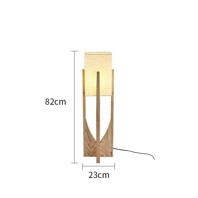 Lampe de sol en bois nordique avec LED et design élégant | Marco Lucetti Couleur bûche 82cm / Lumière chaude