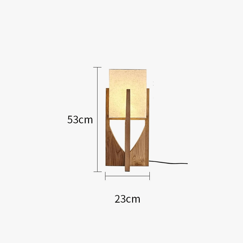 Lampe de sol en bois nordique avec LED et design élégant | Marco Lucetti Couleur noyer 53cm / Lumière chaude