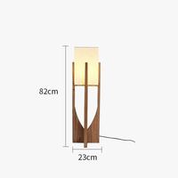 Lampe de sol en bois nordique avec LED et design élégant | Marco Lucetti Couleur noyer 82cm / Lumière chaude