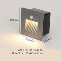 Lampe de sol encastrable extérieure étanche | Marco Lucetti 85X85X45mm 1 / Lumière froide 20 W.