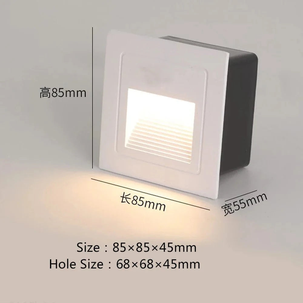 Lampe de sol encastrable extérieure étanche | Marco Lucetti 85X85X45mm / Lumière froide 20 W.