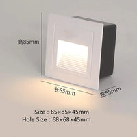 Lampe de sol encastrable extérieure étanche | Marco Lucetti 85X85X45mm / Lumière froide 20 W.