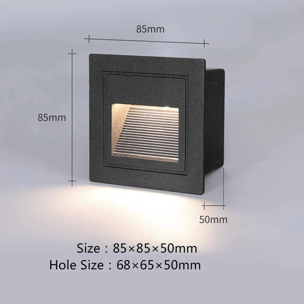 Lampe de sol encastrable extérieure étanche | Marco Lucetti 85X85X50mm 1 / Lumière froide 20 W.