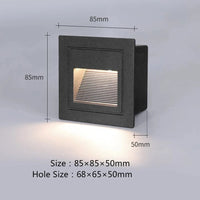 Lampe de sol encastrable extérieure étanche | Marco Lucetti 85X85X50mm 1 / Lumière froide 20 W.