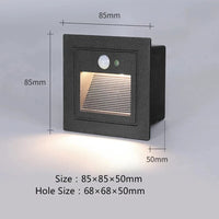 Lampe de sol encastrable extérieure étanche | Marco Lucetti 85X85X50mm / Lumière froide 20 W.
