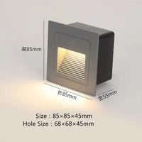 Lampe de sol encastrable extérieure étanche | Marco Lucetti 8X85X45mm / Lumière froide 20 W.