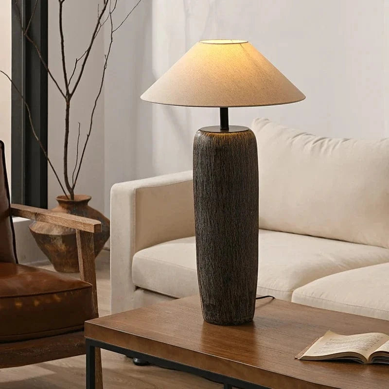 Lampe de sol japonaise en poterie antique | Marco Lucetti