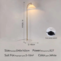 Lampe de sol luxe minimaliste | Marco Lucetti Interrupteur au pied de style C / Blanc froid