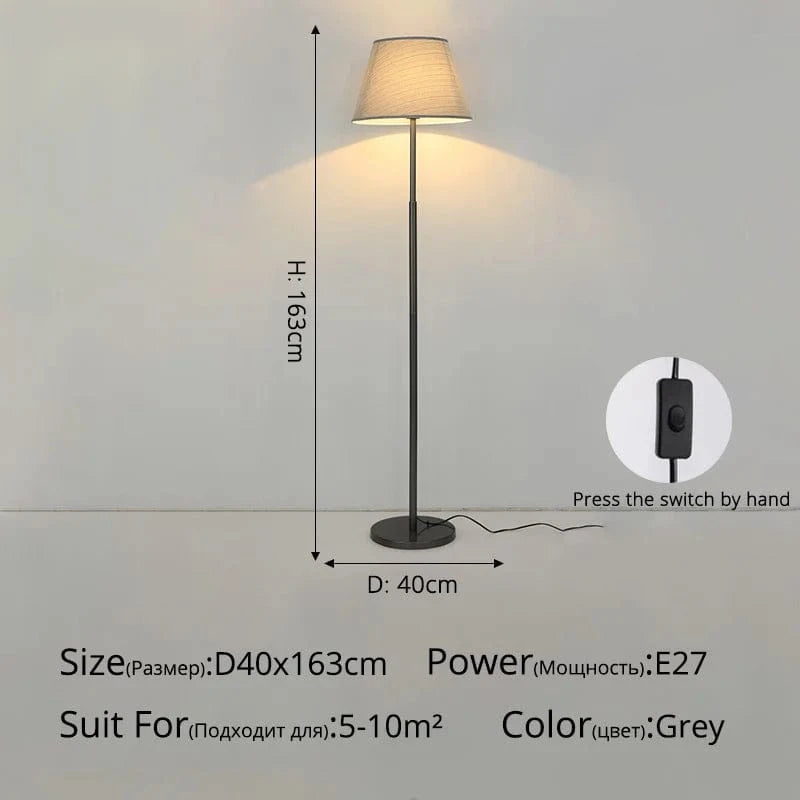 Lampe de sol luxe minimaliste | Marco Lucetti Main grise style B / Blanc froid