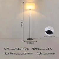 Lampe de sol luxe minimaliste | Marco Lucetti Pied blanc style B / Blanc froid