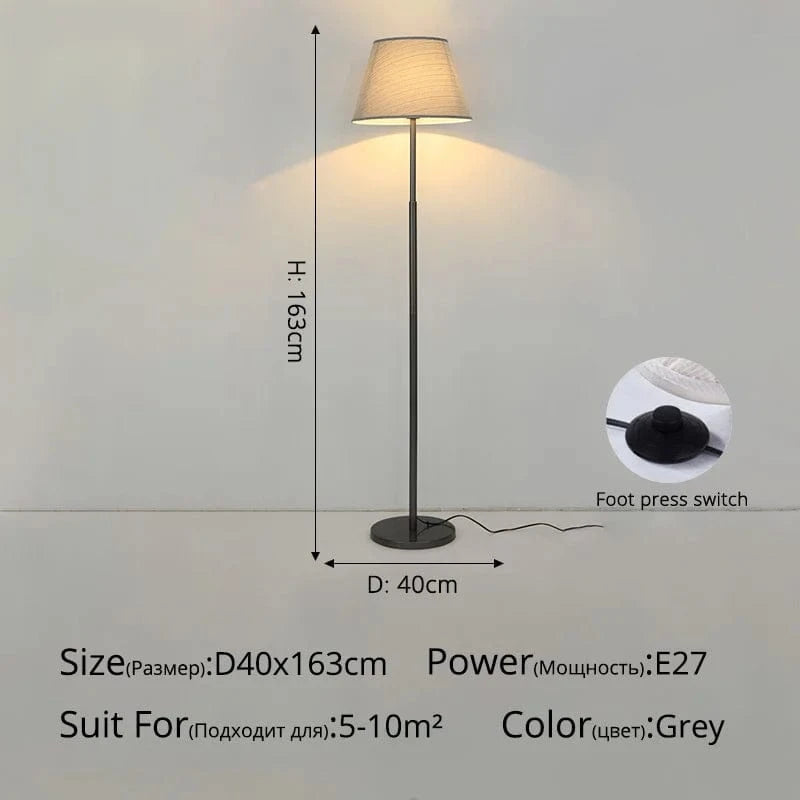 Lampe de sol luxe minimaliste | Marco Lucetti Pied gris style B / Blanc froid
