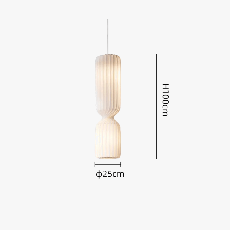 Lampe de sol nordique Wabi Sabi plissée en tissu blanc pour salon ou chambre - Marque Loft-Light | Marco Lucetti