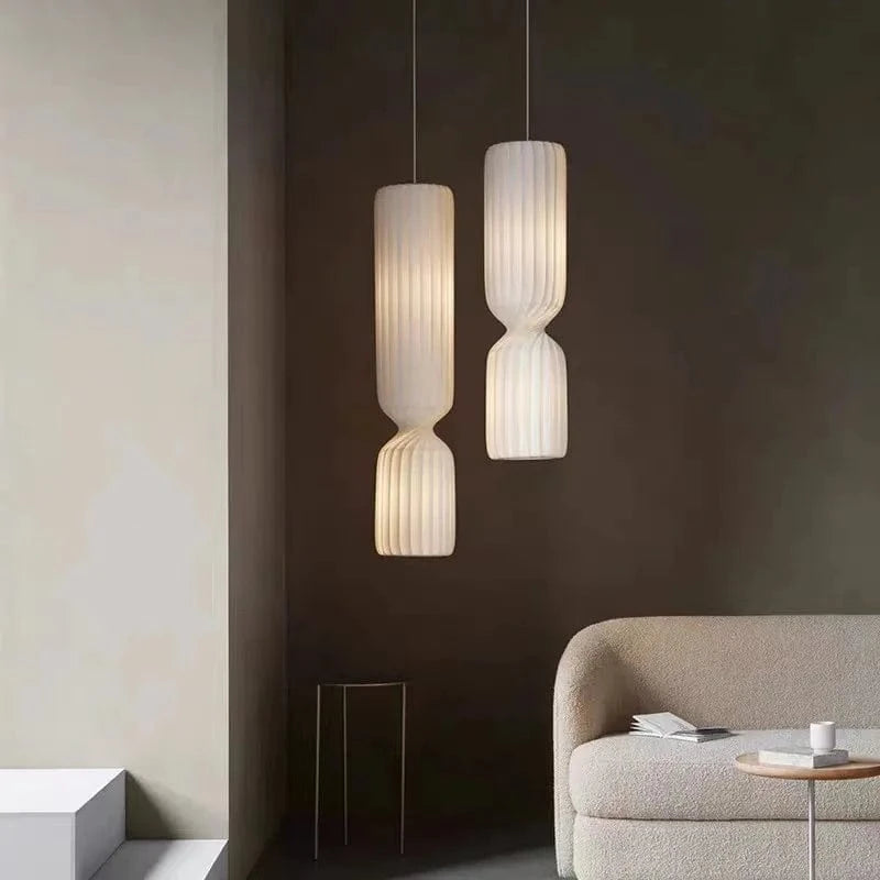 Lampe de sol nordique Wabi Sabi plissée en tissu blanc pour salon ou chambre - Marque Loft-Light | Marco Lucetti