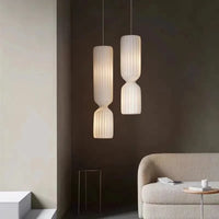 Lampe de sol nordique Wabi Sabi plissée en tissu blanc pour salon ou chambre - Marque Loft-Light | Marco Lucetti