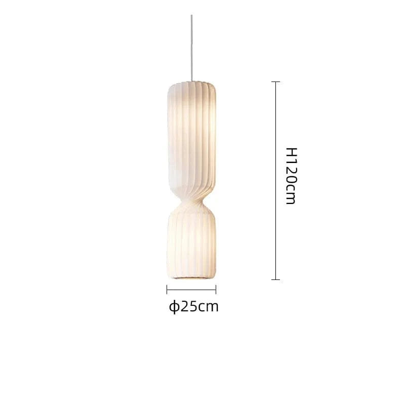 Lampe de sol nordique Wabi Sabi plissée en tissu blanc pour salon ou chambre - Marque Loft-Light | Marco Lucetti H120cm / Blanc chaud