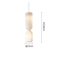 Lampe de sol nordique Wabi Sabi plissée en tissu blanc pour salon ou chambre - Marque Loft-Light | Marco Lucetti H120cm / Blanc chaud
