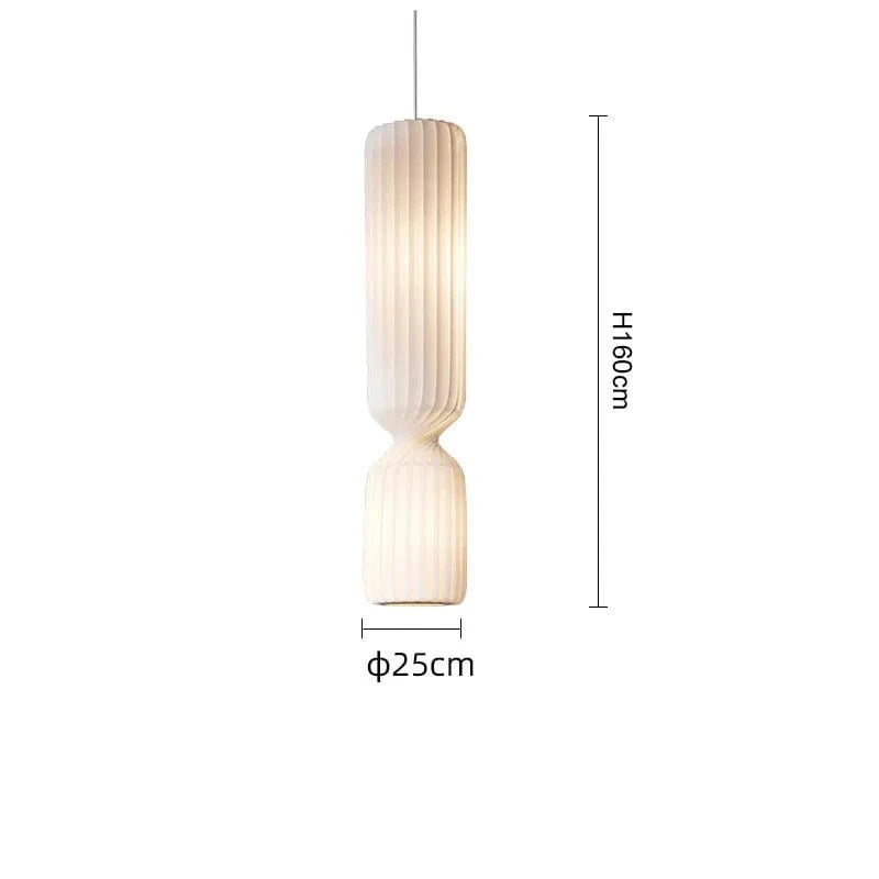 Lampe de sol nordique Wabi Sabi plissée en tissu blanc pour salon ou chambre - Marque Loft-Light | Marco Lucetti H160cm / Blanc chaud