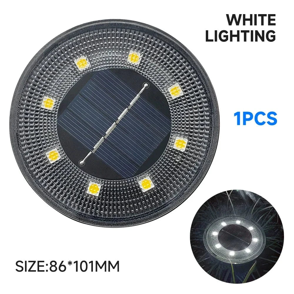 Lampe de sol solaire LED IP68 brandé | Marco Lucetti Lumière blanche-1 pièces