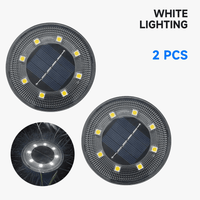 Lampe de sol solaire LED IP68 brandé | Marco Lucetti Lumière blanche-2 pièces