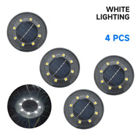 Lampe de sol solaire LED IP68 brandé | Marco Lucetti Lumière blanche-4 pièces