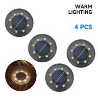 Lampe de sol solaire LED IP68 brandé | Marco Lucetti Lumière chaude-4 pièces