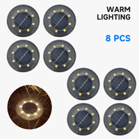 Lampe de sol solaire LED IP68 brandé | Marco Lucetti Lumière chaude-8 pièces